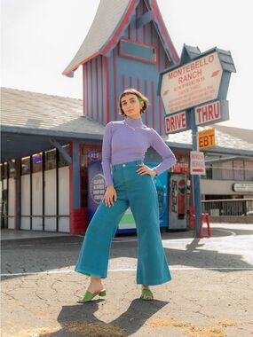 BIG BUD PRESS - Teal Bell Bottoms in 0XL